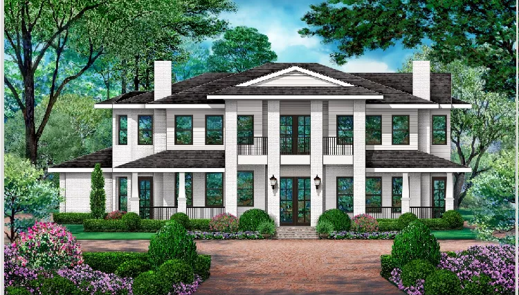 image of large traditional house plan 8720